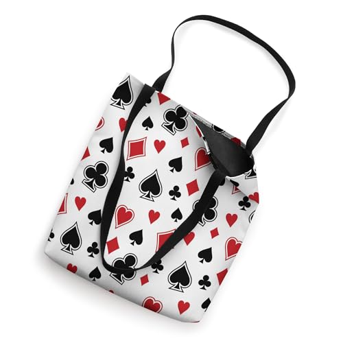 Bolso tote con diseño de casino, naipes y juego de póker en rojo, negro y blanco miniatura 2