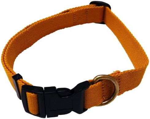 Petz Best Dog Large 1-Inch Sungold Organic Cotton Collar, 18-Inch to 26-Inch