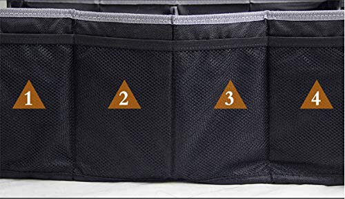 image for DEFTEN Auto Trunk Organizer Collapsible Cargo Storage Container Black 