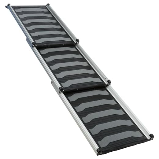TRIXIE Heavy Duty 69" Telescoping Pet Ramp, Lightweight Aluminum, Portable Dog Ramp, Car Ramp, Extra Long
