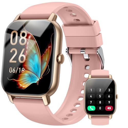 Montre Connectée Homme Femme, 1.85" HD Bluetooth Smartwatch Réponse/Appels, 110+ Modes Sportifs Smart Watch, Cardiofréquencemètre/Podomètre/SpO2/Sommeil, Etanche IP68 Fitness Tracker pour Android iOS.