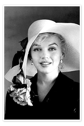 Posterlounge Marilyn Monroe con cappello bianco Poster di...