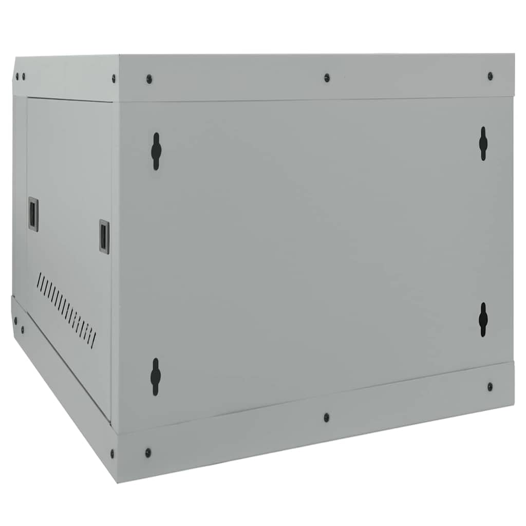Armario de red de acero con almacenamiento para NAS y servidores domésticos, 53 x 60 x 45 cm, sistema de almacenamiento gris para enrutador LAN Ethernet, copia de seguridad y sincronización