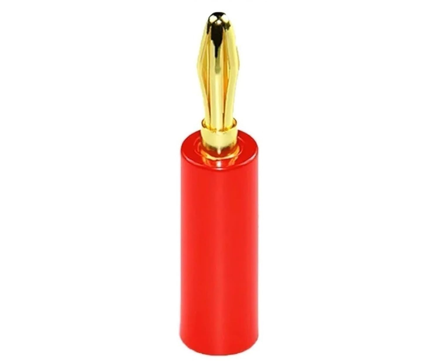 Pure Copper Gold-Plated 4mm Banana Plug Panel Test Welding Power Amplifier Sound Box Pressure Resistant Insulation Sheath(Red Gold-Plated 3,100 PCS)