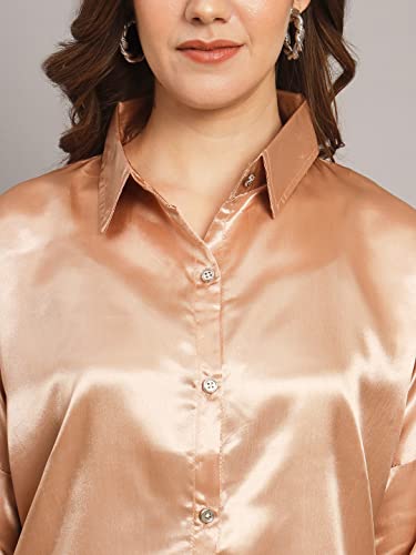 Image of FUNDAY FASHION Women Loose Fit Boxy Fit Solid Casual Long Shirt