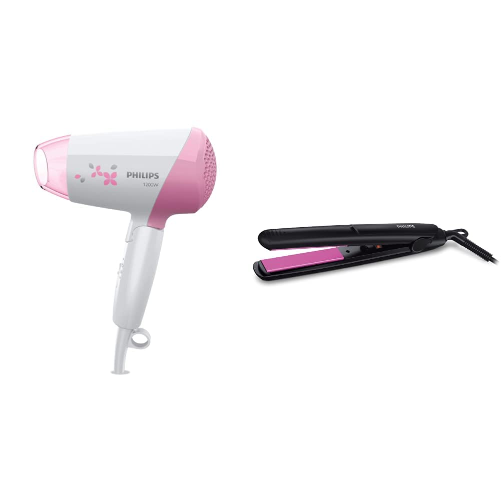 Philips Dryer (HP8120/00) & Straightener (HP8302) Combo, 1200 Watts, Pink-picture-51