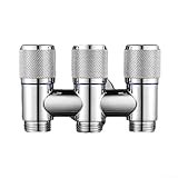 Photo Gallery meevrgr valvola angolare per rubinetto in rame 1 in 3 uscite, compatibile con spruzzatore bidet, deviatore dell acqua a 3 vie, ingresso a 4 punti (20 mm), per bagno/cucina (argento) Photo Gallery meevrgr valvola angolare per rubinetto in rame 1 in 3 uscite, compatibile con spruzzatore bidet, deviatore dell acqua a 3 vie, ingresso a 4 punti (20 mm), per bagno/cucina (argento)