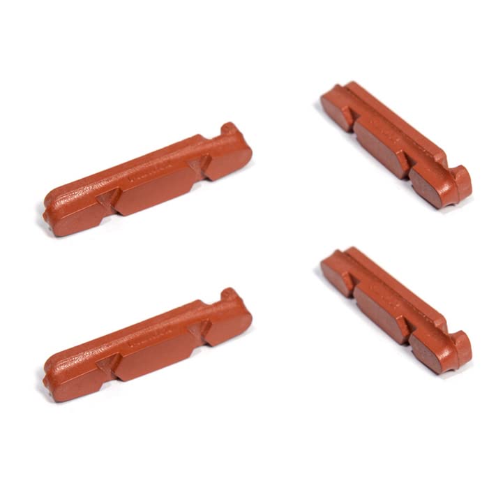 4 x replacement brake pad inserts for BROMPTON bikes ORANGE