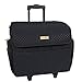 Everything Mary Black Stamped Rolling Sewing Machine Tote - Sewing Machine Case Fits Most Standard Brother & Singer Sewing Machines