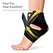 Bracoo Ankle Support Brace For Men & Women, Adjustable Compression Sleeve Strap Wrap, Sprain, Arthritis, Pain Relief, Sports Injuries and Recovery, Breathable Neoprene Brace, FS10