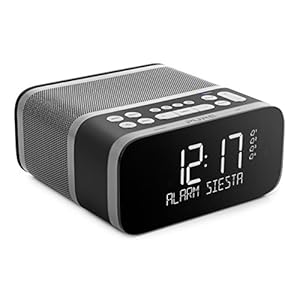 Pure Siesta S6 Bluetooth Wekker, Digitale Radio, CrystalVue display, Bluetooth, DAB/DAB+ en FM, 40 zenderopslaglocaties, sleeptimer en wekfunctie, grafiet
