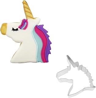 R&M Unicorn Head 4.75" Stainless Steel Cookie Cutter