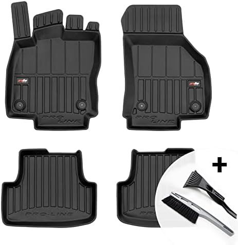 Velours Fußmatten Set Für Opel Corsa E (2015-2019) - 4-teilig Mit Roten Ziernähten