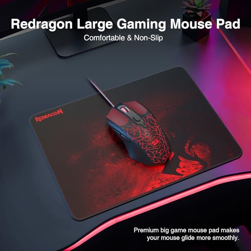 Image of Redragon S107 Gaming Keyboard and Mouse, RGB Gaming Keyboard and 3200 DPI Mouse Combo with Large Mouse Pad, 25-Key Anti-Ghosting, Mechanical Feeling Keyboard, Plug & Play to PC, Laptop