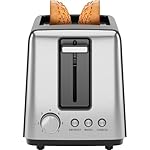 Chefman 2 Slice Toaster, 7 Shade Settings, Removable Crumb Tray, Thick Bread and Bagel Toaster with Defrost and Cancel Buttons – Black