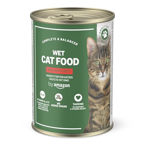 by Amazon Getreidefreies Katzennassfutter, Dose, Pastete Rind, 6 x 400 g – Bild 3