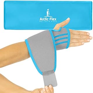 Arctic Flex Wrist Ice Pack - Refreezable Gel Compression Support - Flexible Hot/Cold Brace For Injuries, Rheumatoid, Tendinitis, Swelling and Carpal Tunnel - Reusable for Pain and Muscle Therapy
