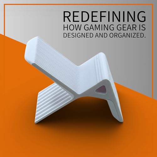 Image of Hexa Gaming Remote Control Holder Stand Universal Organizer for Gaming Room Desk Decor | Compatible with All Gaming Remotes | Superior-Grade ABS (Black, Pack Of 2)