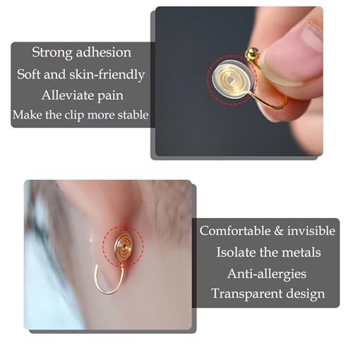 Clips de silicona para pendientes: almohadillas transparentes antidolor 3