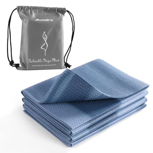 Avoalre Yogamatte 173CM mit einer Tasche, Reise Yogamatte faltbar...