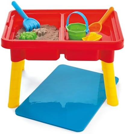 Toddler Sensory Kids Table with Lid | Sensory Bin | Kidoozie | Mega Block Compatible Lid | Indoor Outdoor Use , Red, G02521 17 x 12.5 x 11 inches - 5