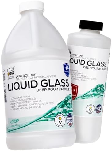 24 Hour Deep Pour Epoxy Resin .75 Gallon / 96 oz Kit, Liquid Glass Clear, Fast Cure, Casting Resin, Bubble Free, DIY Thick Pour, Heat Resistant, Charcuterie Boards, Serving Trays & Resin Coasters