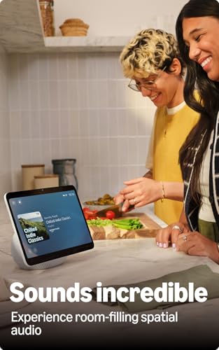 Image of Amazon Echo Show 11 (newest model), vibrant 11 inch Full HD display with spatial audio & Alexa, new sleek design, Glacier White, combo with wipro 9W smart bulb