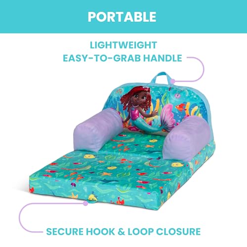 Image of Delta Children - Disney Junior's Ariel Cozee Buddy Flip-Out Kids Chair, Blue