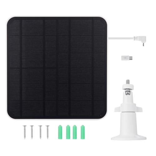 ALCXAZS Kit de eficiencia Arlo Essential Compatibilidad Solar XL Kit de Panel Solar para cámara diseñado para cámara Foco para, 5W