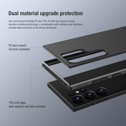 Image of Nilkin Slim Matte Series case for Samsung Galaxy S24 Ultra (S24-ultra), Shockproof and Scratch-Resistant, Lightweight Case for (Gray, S24Ultra)