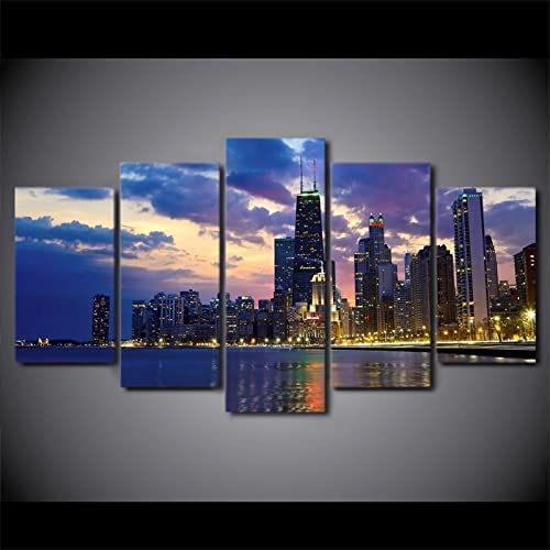 Cuadros Sobre Lienzo 5 Piezas Ciudad Ocupada En La Noche 100×55 Cm Lienzos Decorativos Cuadros Decoracion Cuadro Salon Cuadros Modernos Cuadros Decorativos Wall Art Decorativo -6I3G-Y5W