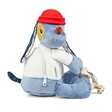 LILLIPUTIENS - Jules le Chien - Sac  Dos Doux en Forme de Chien - Bleu - 30cm - Ds 10 Mois - 84490