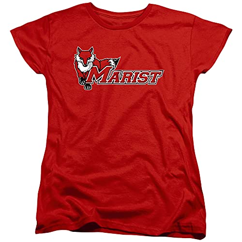 Marist College Official Distressed Primary Women's T Shirt,Red, X-Large