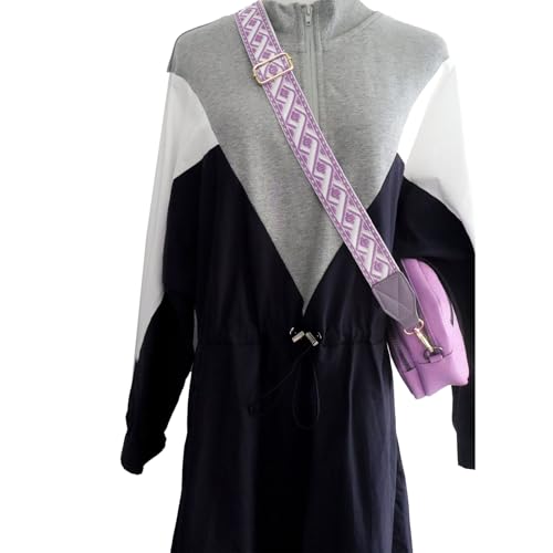 Correa morada ajustable de 3.8 cm para bolsos y guitarras 4