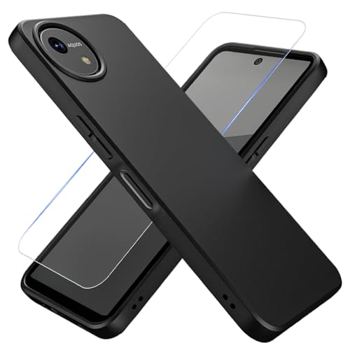 AQUOS Wishスマートフォン本体黒フリップカバーケース付き Amazon.co.jp: AQUOS wish5 ケース ブラック ガラスフィルム付き