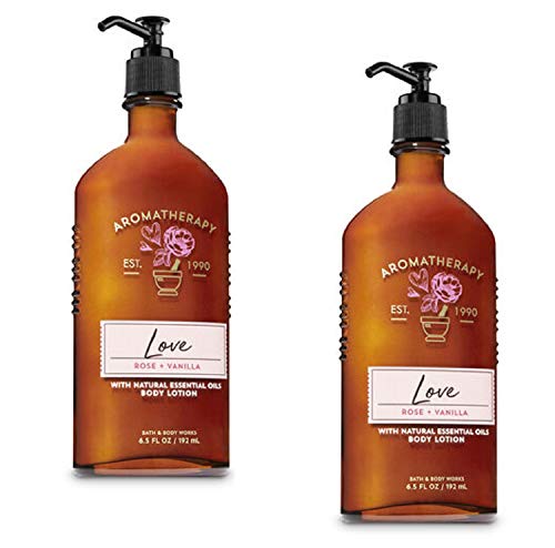BATH AND BODY WORKS Aromatherapy LOVE - ROSE & VANILLA Lot of 2