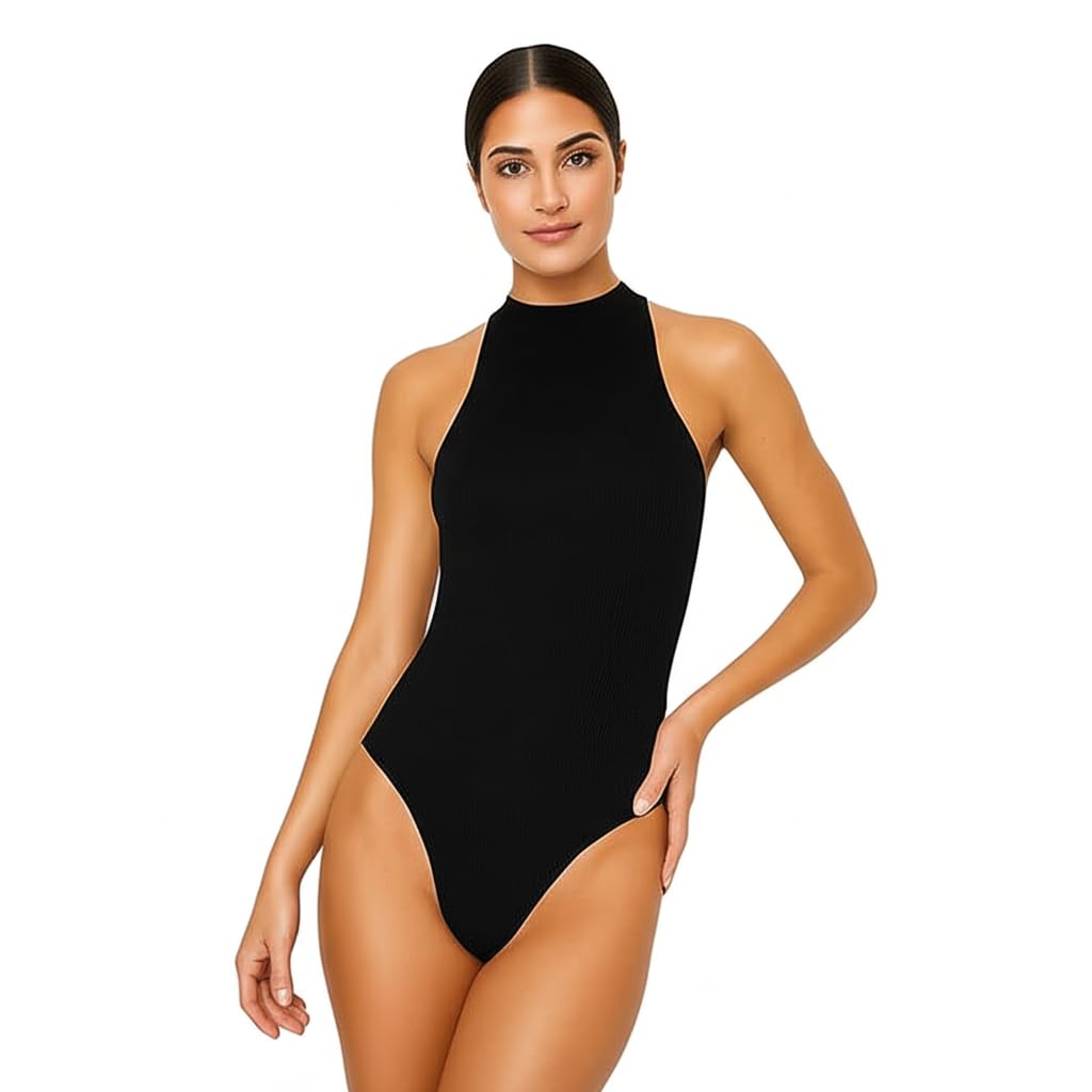 Premium Stretchable Bodysuit for Women Thong Body Shaper Seamless Sculpting Tummy Control Full Body Shaper without Steel Bones Halter Neck Design Shapewear for Women-image-35