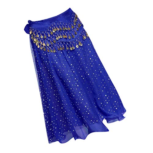 DYNWAVE Saia Feminina de Dança Do Ventre Vestido com Corrente Na Cintura para Presente de Senhora -