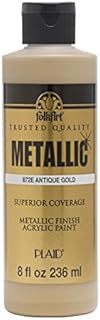 FolkArt Paint, 8 oz, Metallic Antique Gold