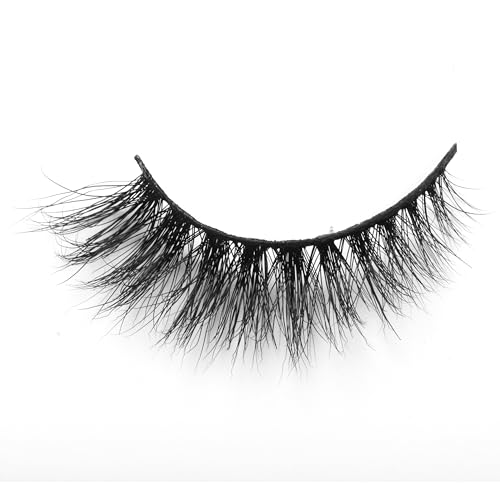 Image of Beauty False Eyelash For Women-Natural & Lightweight Faux Mink Fake Eyelashes /Long Lasting Eye Makeup Lash 5D / Soft & Comfortable Black Reusable Cat Eye Lashes -Fluttery & Wispy (Babe)