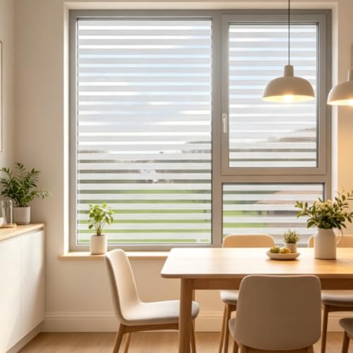 Rollo de vinilo estático esmerilado para ventana, 40 x 200 cm, para puertas de cristal de oficina, protección UV, rollo de PVC, decoración del hogar