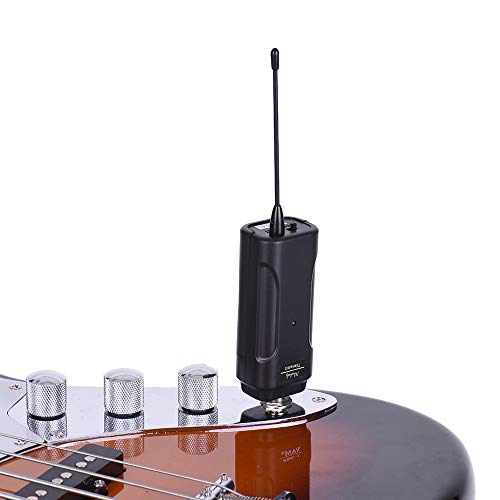 RuleaxAsi Sistema Receptor Transmissor de Áudio Sem Fio Portátil para Guitarra Elétrica Baixo Violin