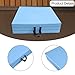 WAZHOU Folding Exercise Mat Gymnastics Balance Pad Aerobics Training Foldable With Carrying Handles PU Leather Pilates Pad Yoga Mat(Blue)