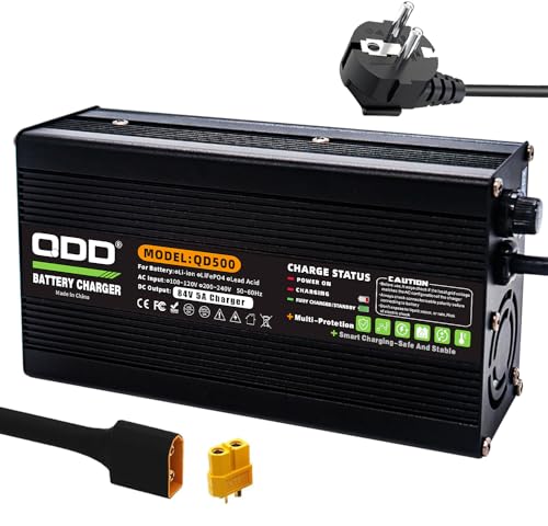 QDD Cargador de batería 84 V 5 A para motocicleta eléctrica, paquete de batería de litio 72 V 20S, cargador rápido universal para motocicleta eléctrica, motocicleta, conector XT60