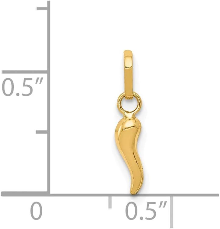 Jewels By Lux 14K Yellow Gold Italian Horn Charm