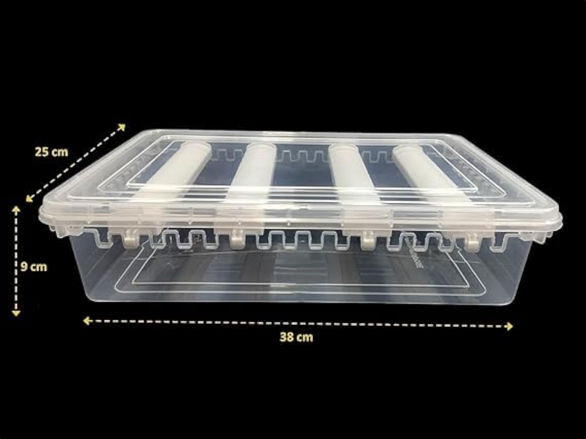 Clear Plastic 4 Rod Bangle Box, Organiser for Accessories