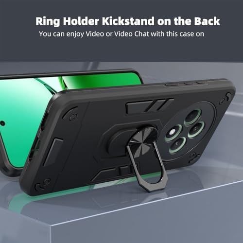 Image of NDCOM for Oppo F27 5G Back Cover | Protective Oppo F27 Back Cover | Shockproof Ring Holder Case
