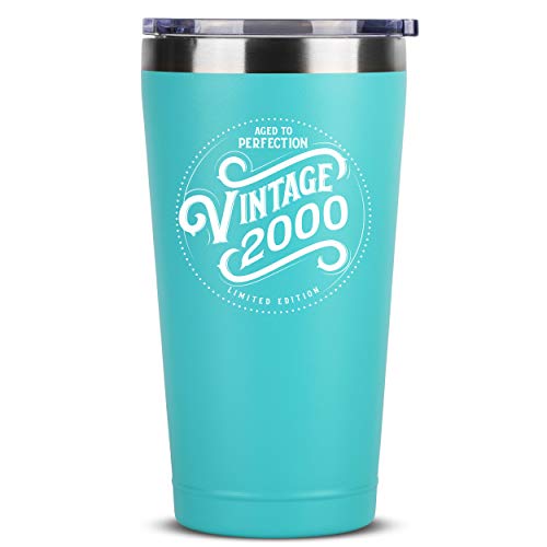 21 Year Old Birthday Gifts for Her - 2000 16 oz Mint Tumbler - 21 Birthday Gifts for Her Girl - 21st Birthday Gifts for Her Sister - 21st Birthday Decorations for Her - 21 Glasses Birthday Presents