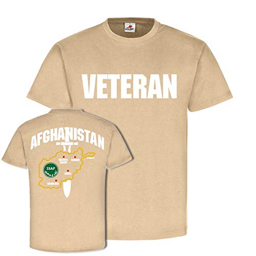T-shirt Veteran Afghanistan ISAF Mazar E Sharif Kunduz #25079 - Beige - Medium