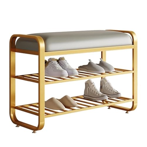 Étagère à chaussures avec banc intégré pour aménager une entrée chaleureuse